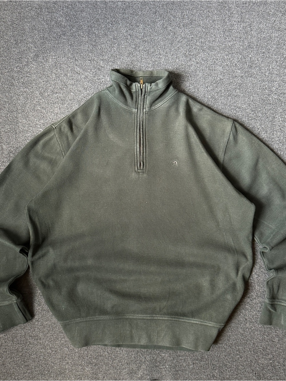 Arnold Palmer Men's Olive Quarter-Zip Pullover Sweater